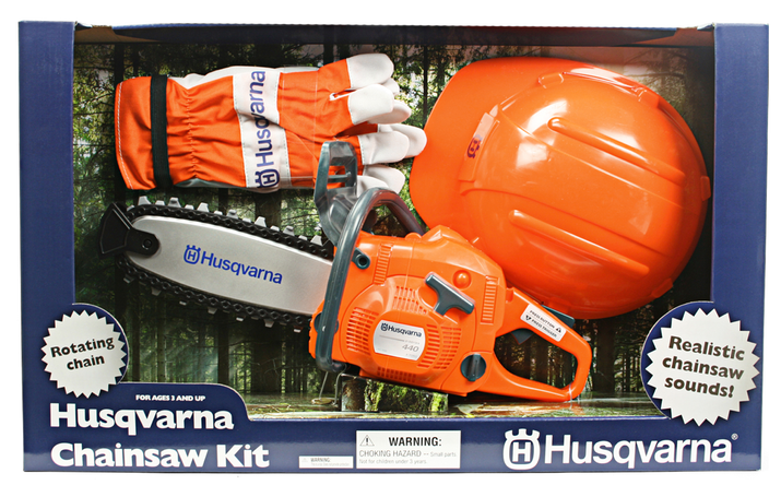 Flymo Toy 440 Chainsaw Kit inc Gloves & Helmet