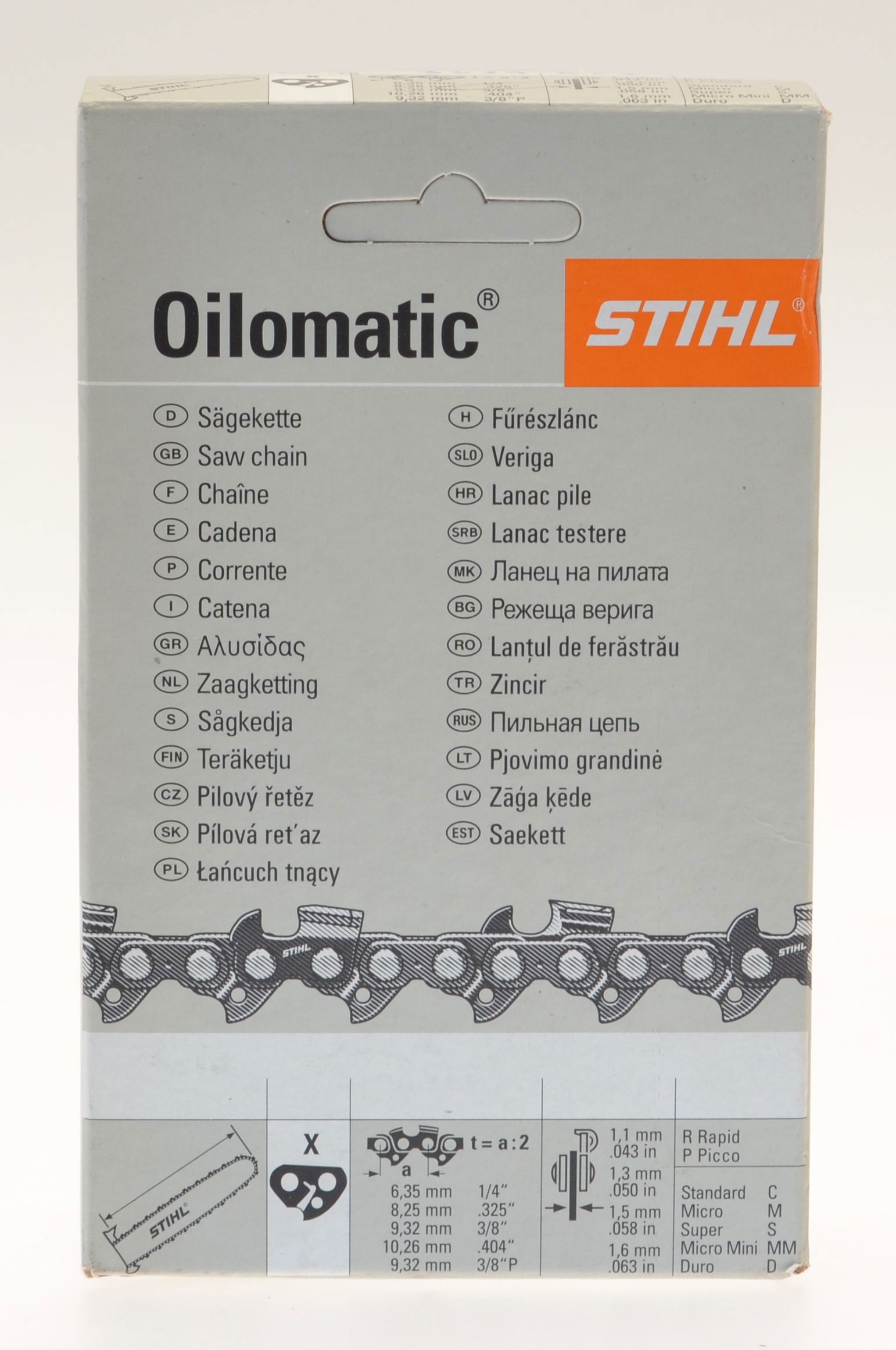 STIHL CHAINSAW CHAIN .325  .063 (1.6MM) 68 LINKS